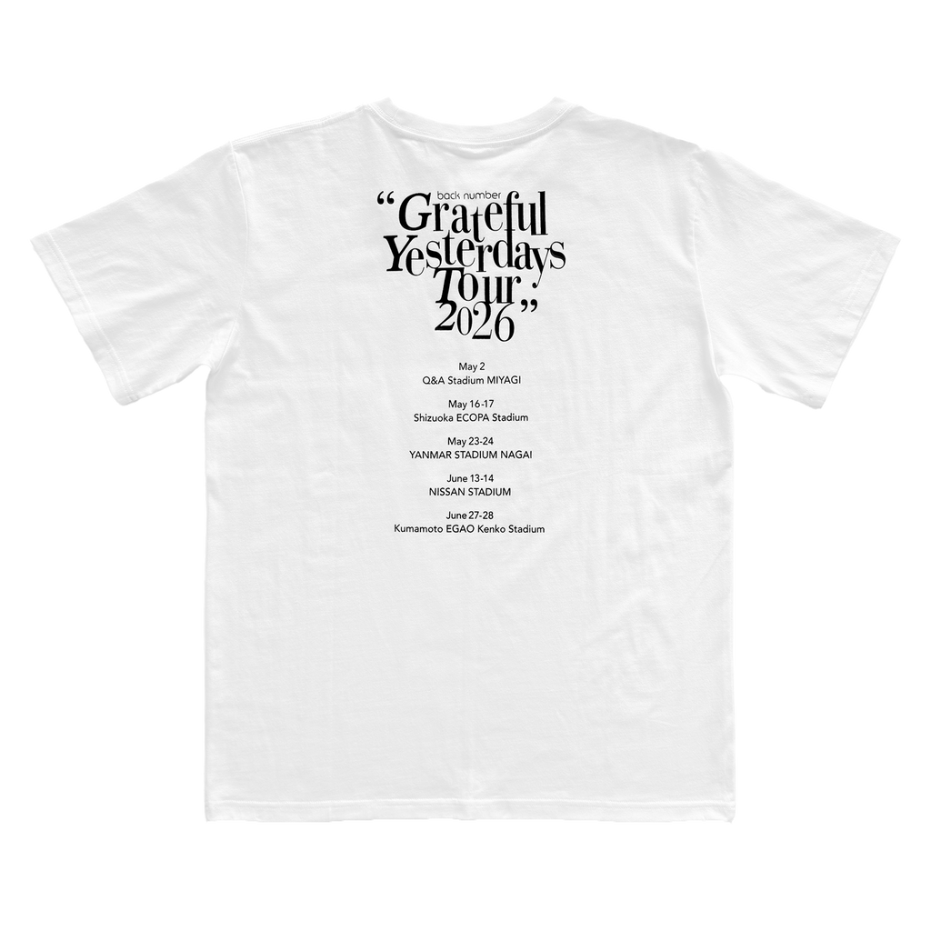 Grateful Yesterdays Tour 2026 logo T恤 WHT
