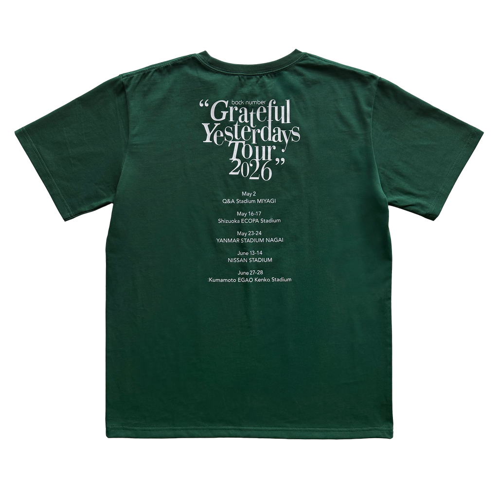 Grateful Yesterdays Tour 2026 logo T恤 D.GRN