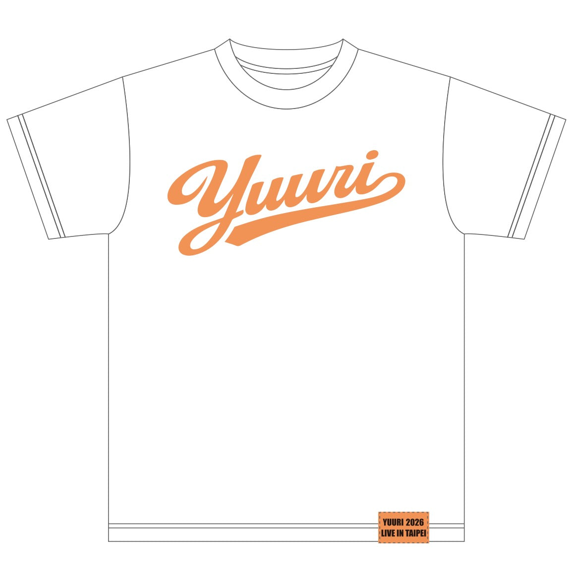 YUURI OLD SCHOOL SCRIPT T恤 (白色款)