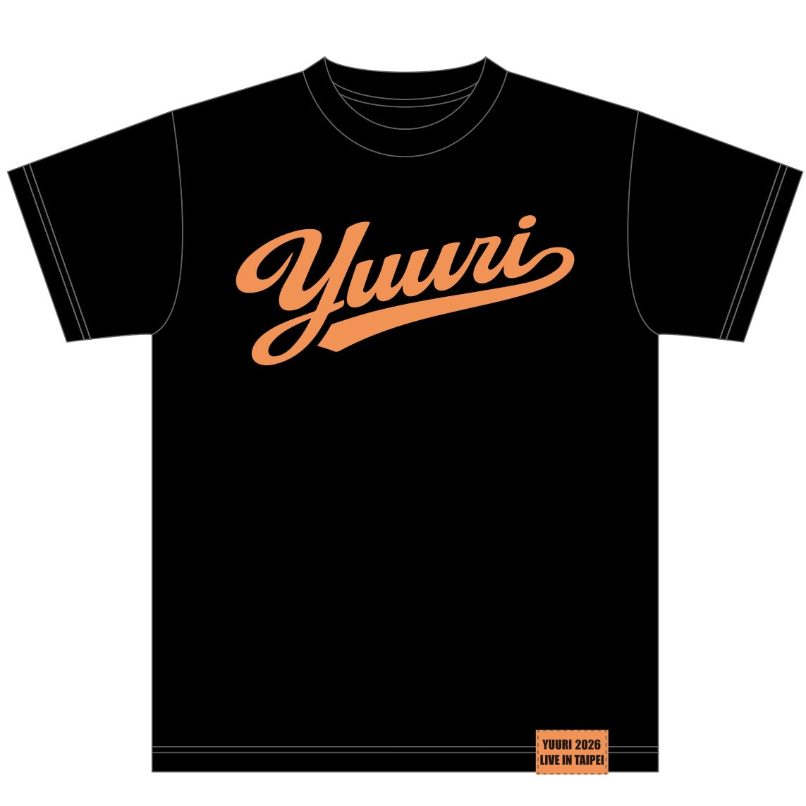 YUURI OLD SCHOOL SCRIPT T恤 (黑色款)