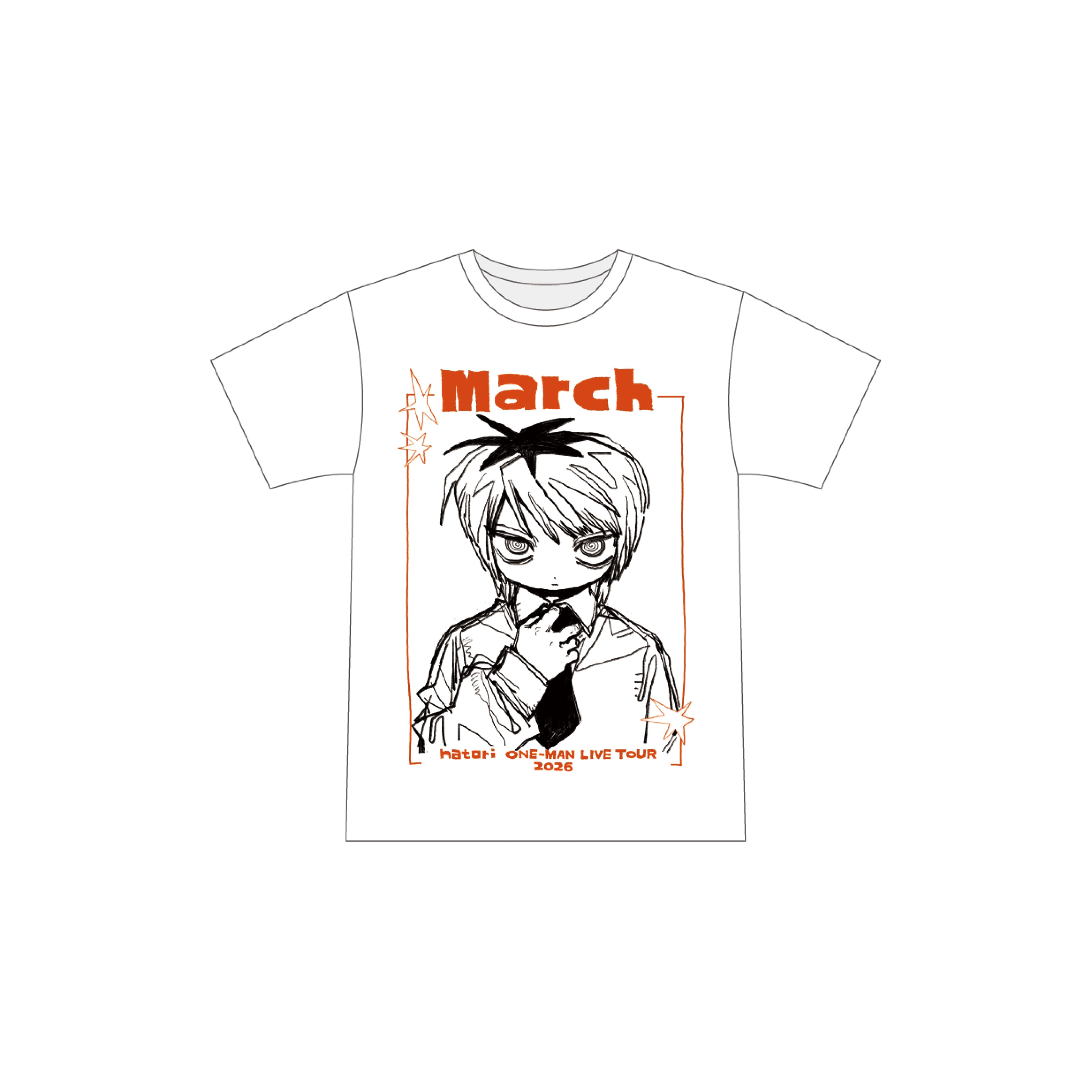 "March" S/S Tee White 白色T恤