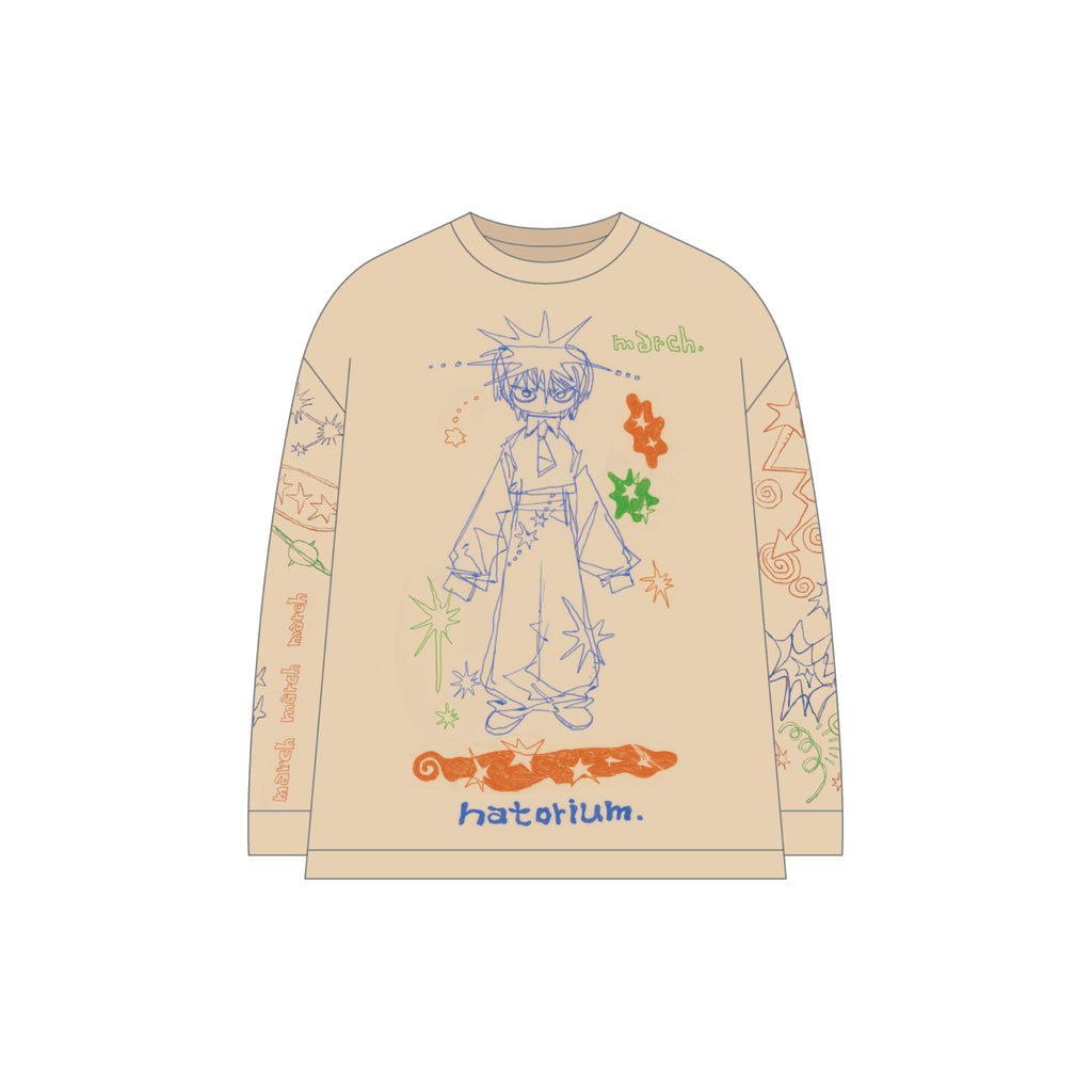”March” long T-shirt Ivory 長袖T恤 象牙白