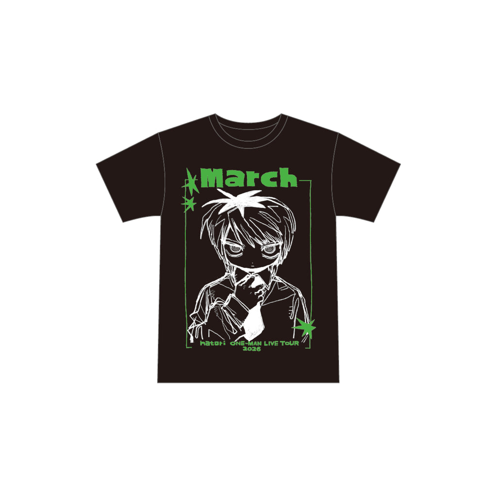 "March" S/S Tee Black 黑色T恤